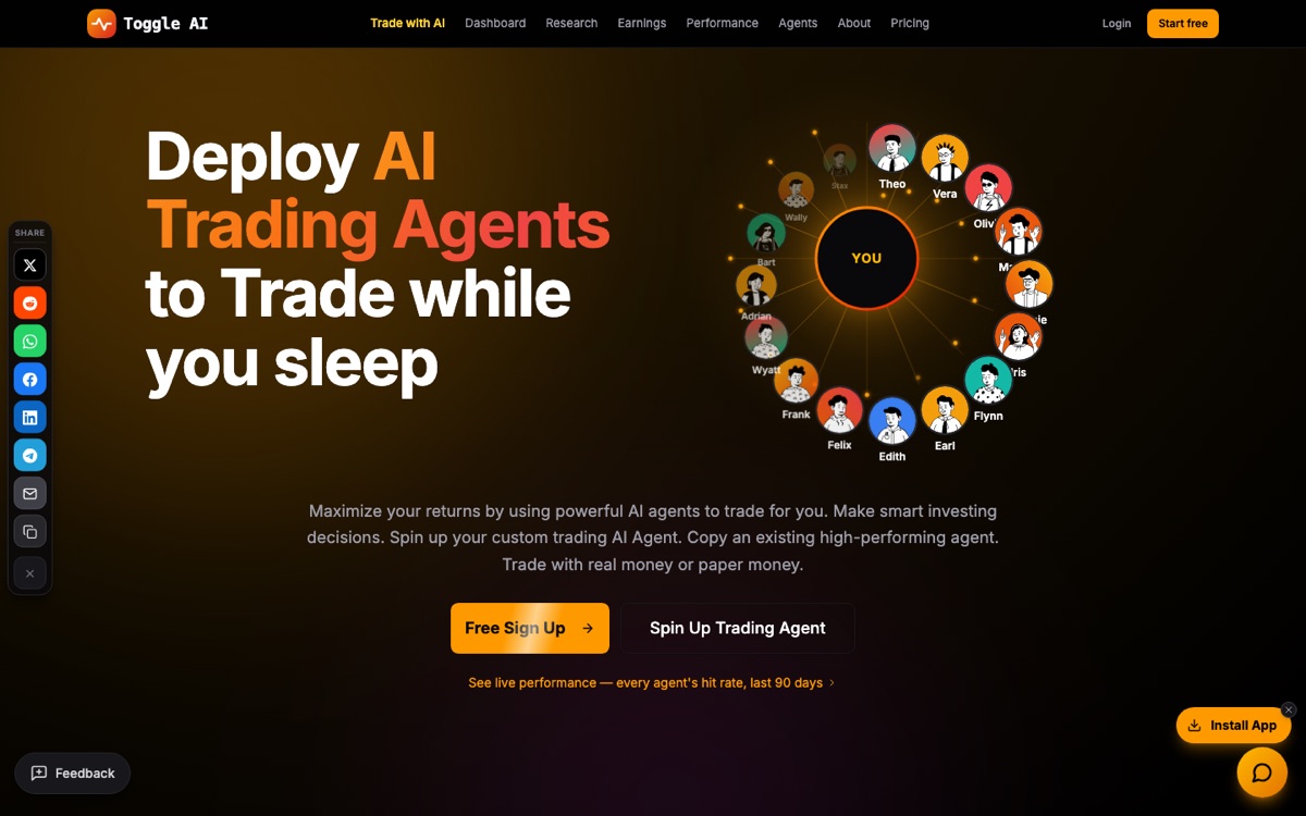 Toggle AI screenshot